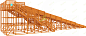Зимняя деревянная горка Igragrad Snow Fox с двойным скатом скат 18 метров модель 1