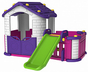 игровой домик toy monarch chd-354 с горкой и забором