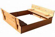 деревянная песочница можга славушка р905 с крышкой-скамейкой