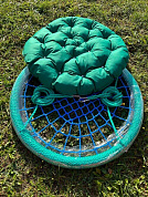 детские качели хит гнездо 120 см с подушкой