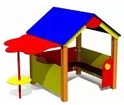игровой домик cки 127 с навесом для детских площадок 