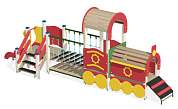 игровой комплекс локоматив с одним вагоном ио-25.1 для детской площадки