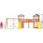 Детская площадка Можга Спортивный городок 6 СГ6-Р912-Р922-Тент с качелями и узким скалодромом крыша тент