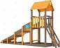 Детский комплекс Igragrad С Tower SF1 со скалодромом  и зимним скатом 4 метра