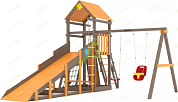 детский комплекс igragrad с gride sf1 c зимним скатом 4 метра