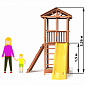 Детская деревянная площадка Можга Спортивный городок 5 крыша дерево