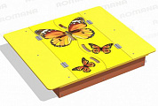 песочница romana бабочки с крышкой 057.36.00 для детской площадки