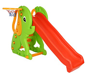 детская горка с баскетбольным кольцом pilsan elephant 06160