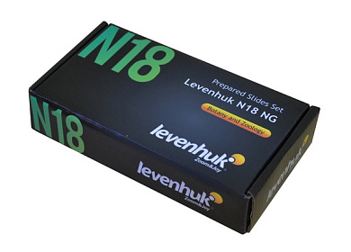 набор готовых микропрепаратов levenhuk n18 ng