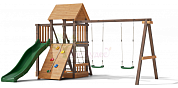 Детская деревянная площадка Легенда Леса Удачная 4 золотой тик-орех детская деревянная площадка легенда леса удачная 4 золотой тик-орех