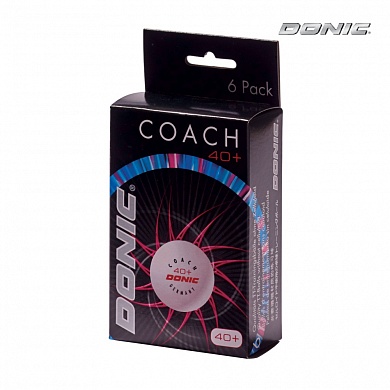 мячики для настольного теннисаенниса donic 40+ coach ball пластик белые