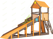 детский комплекс igragrad с tower sf1 со скалодромом  и зимним скатом 4 метра