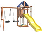 Детская деревянная площадка IgroWoods ДП-6 с качелями гнездо 60 см крыша тент