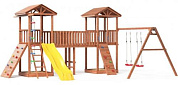 детская площадка можга спортивный городок 7 сг7-р912-р923 с качелями и широким скалодромом крыша дерево