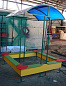 Детская песочница Тучка СКИ 048 с прозрачной крышей для игровой площадки