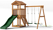 Детская деревянная площадка Легенда Леса Стандарт 1 Золотой Тик с горкой 1.75м детская деревянная площадка легенда леса стандарт 1 золотой тик с горкой 1.75м