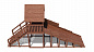 Деревянная зимняя горка CustWood Winter WF4 c крышей скат 4 метра 