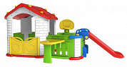 игровой домик toy monarch chd-808 с горкой, забором и мебелью