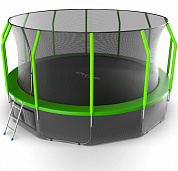батут с внутренней сеткой evo jump cosmo 16ft green с нижней сетью